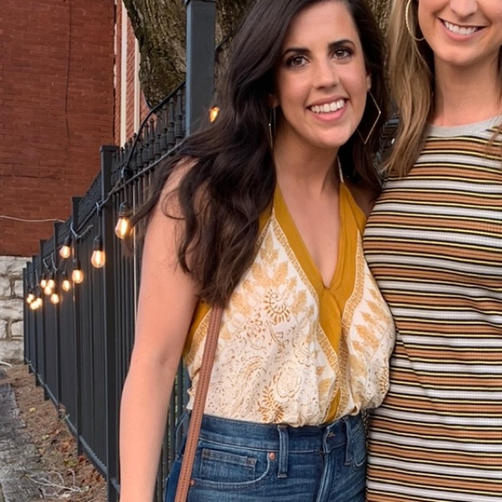 Free People Bodysuit Small Mustard Halter
